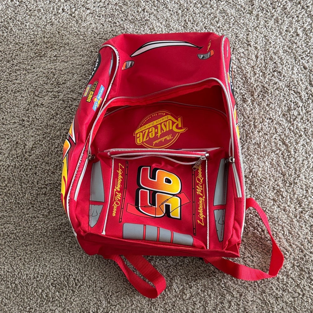 Red Cars Themed Backpack